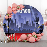 Lofaris Hollywood Night City Grand Stage Round Party Backdrop